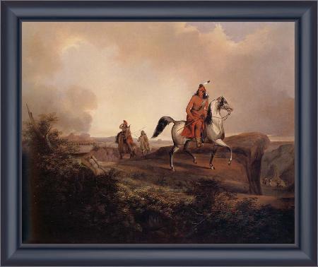 framed  John Mix Stanley Black Knife,an Apache Warrior, Ta3139-1